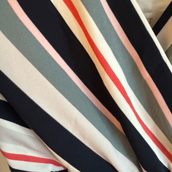 Striped Multicolor Faux Wrap Dress - LOFT Outlet - Picture 5 of 5